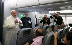 Pope on Plane